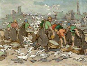 Study for 'Girls and Gulls at Ardglass'