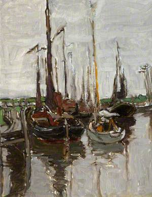 The Boats at Volendam, Holland