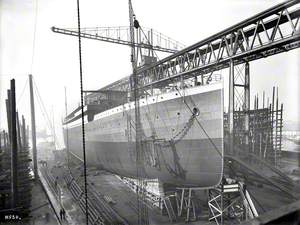 Starboard bow view on slip prior to launch