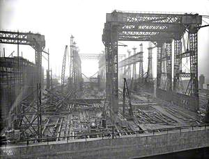 Reconstruction of North Yard slips 2 and 3 and erection of Arrol gantry for building 'Olympic' (400) and 'Titanic' (401)