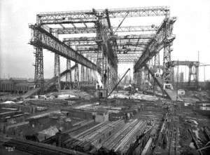 Reconstruction of North Yard slips 2 and 3 and erection of Arrol gantry for building 'Olympic' (400) and 'Titanic' (401)