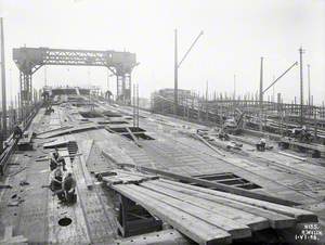 Plating under deck, view forward