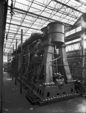 Main engines finished, in engine works (engine for 436 'Justica' in background)