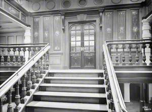 Staircase and door to first class library