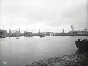 View of South Yard and Engine Works across Abercorn Basin from south