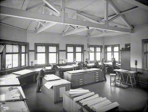 Engine Works drawing office interior, second floor