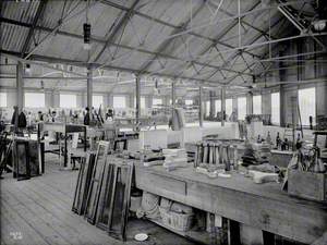 Cabinet makers' and upholsterers' shop interior, Southampton