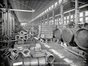 Condensers and other propelling machinery components in Engine works erecting shop