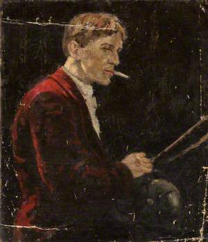 Portrait of a Man Smoking