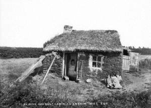 An Irish Sod Built Cabin, Co. Antrim