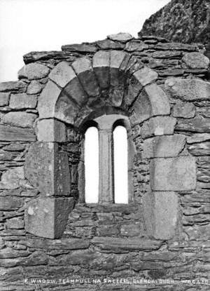 E. Window, Teampull Na Skellig, Glendalough