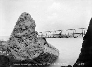 Tubular Bridge and Man O' War Sea Stack, Gobbins Path