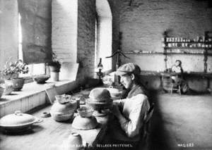 Making China Baskets, Belleek Potteries