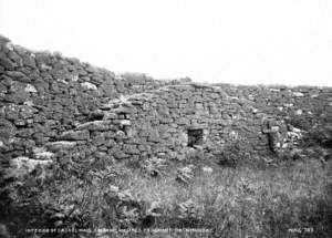 Interior of Cashel Wall, Showing Inclines to Summit, Inishmurray