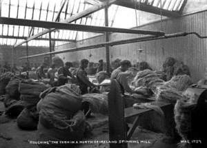 'Roughing' the Yarn in a North of Ireland Spinning Mill