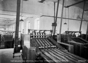 North of Ireland Flax Spinning Industry, 'Spreading' (Back of Machine)