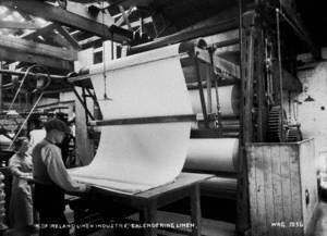 North of Ireland Linen Industry, Calendering Linen