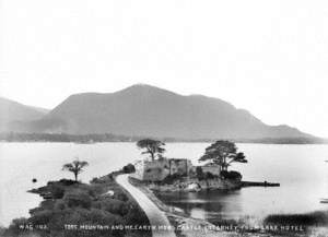 Torc Mountain and McCartie Mor's Castle, Killarney, from Lake Hotel