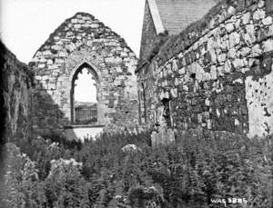 Untitled (a view of Bonamargy Abbey, a derelict abbey, Ballycastle)