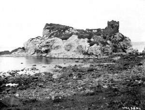 Untitled (a view of Kenbane castle, Ballycastle, taken from the shore)