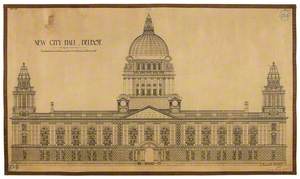 Original Scale Drawing for the New City Hall, Belfast