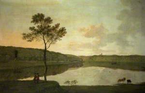 Lake Scene (possibly Castle Dillon Lake beside the Seat of the Molyneux Family)