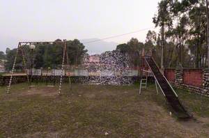 Playground at the Institute of Himalayan Biotechnology, Palampur, India – PM2.5 30 – 40 micrograms per cubic meter