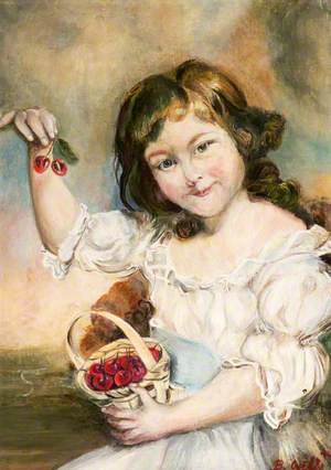 Girl with a Basket of Cherries