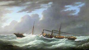 The Sail Paddle Steamer 'Prince Patrick' on Passage