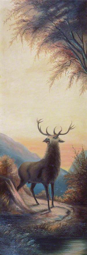 Stag in a Mountain Landscape