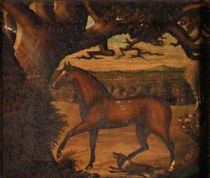 A Horse and a Dog in a Landscape