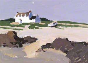 White Cottage and a Beach