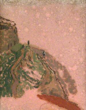 Hill with Two Figures: View from the Artist's Studio