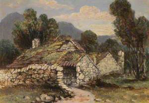 Cottages near the Waterfall, Llanberis