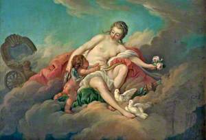 Venus and Cupid in the Clouds