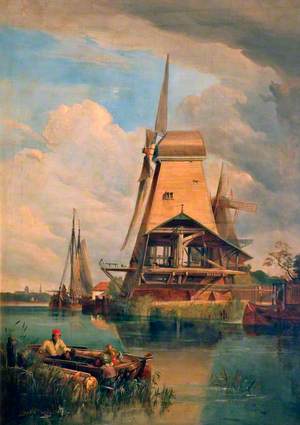 Windmills on a Dutch River