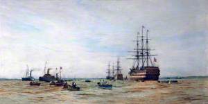 First Boat Race on the Mersey between the Cadets of HMS 'Conway' and HMS 'Worcester', 11 June 1891