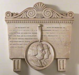 Wall Tablet to Reverend Ralph Nicholson (d.1793) and His Wife Catherine (d.1801)