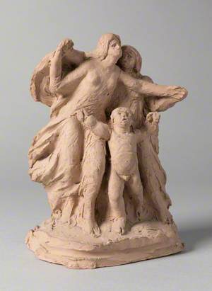A Group of Two Women and a Cherub