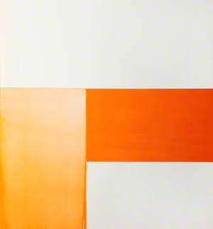 Exposed Painting, Cadmium Orange on White