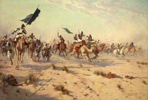 The Flight of the Khalifa after His Defeat at the Battle of Omdurman, 1898