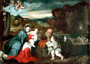Holy Family with the Infant Saint John the Baptist in a Landscape