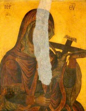 Icon with the Virgin Holding a Crucifix