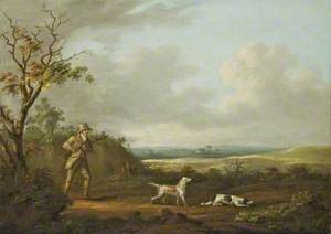 A Gentleman Out Shooting with Two Setters