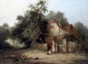 Landscape with a Cottage Inn: The Sign of the Magpie