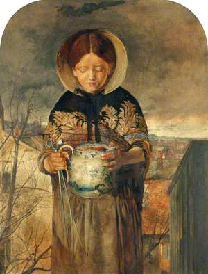 Girl with a Jug of Ale and Pipes
