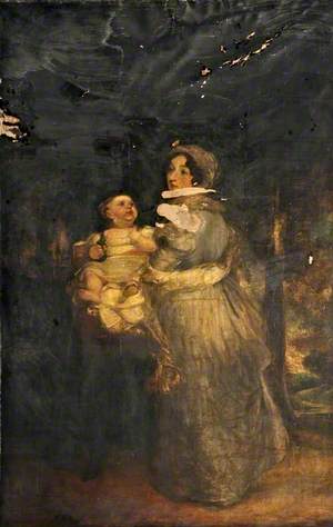 Queen Victoria, as a Baby, with the Duchess of Kent