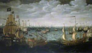 Launch of Fire Ships against the Spanish Armada, 7 August 1588