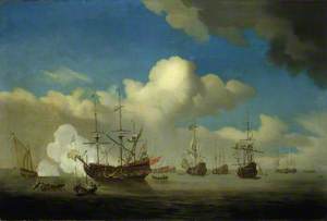 Dutch Ships Returning with their Prizes to Goeree after the Four Days Battle, 4 June 1666