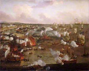 The Burning of French Ships at the Battle of La Hogue, 23 May 1692